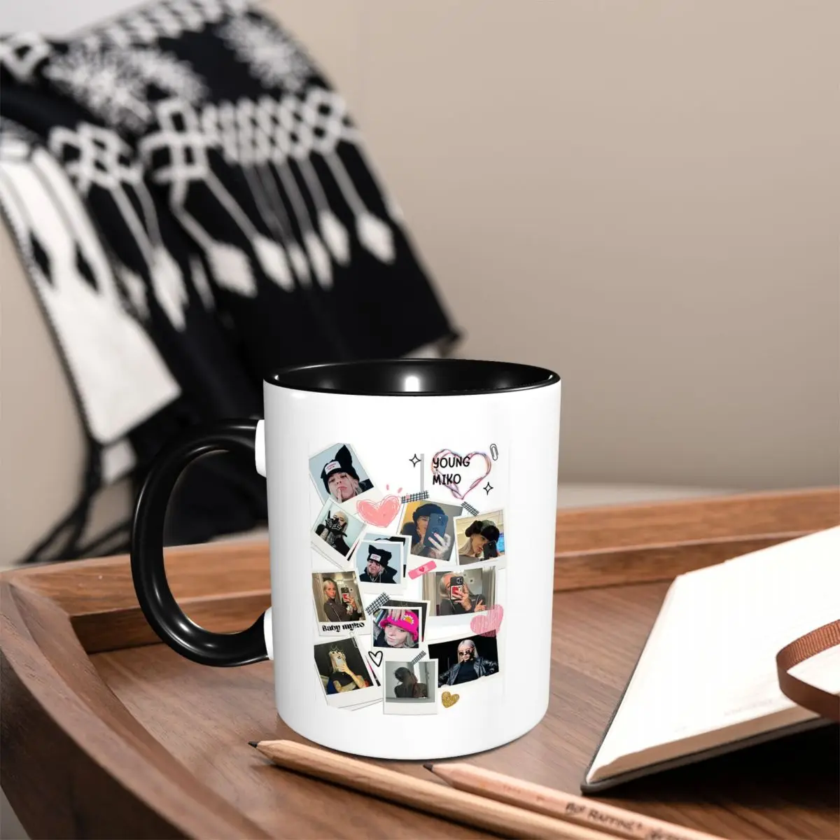 Collage Of Young Miko Mug Funny Ceramic Coffee Cups Tea Mugs Milk Cup Drinkware Gifts for Woman Man