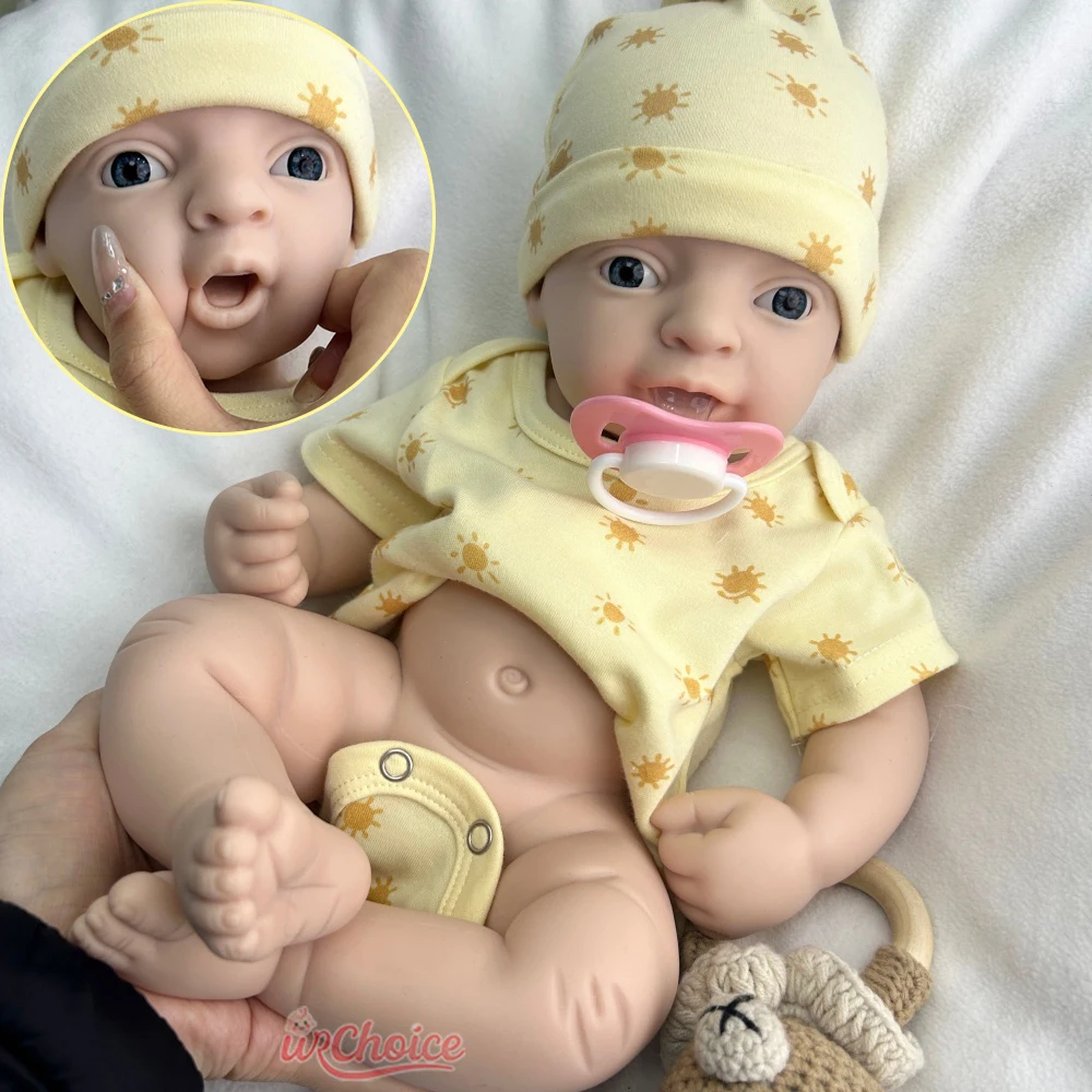 

Handmade 17Inch Blank Silicone Reborn Baby Girl Full Soft Body Lifelike Artist’s Companion Realistic Texture for Painting
