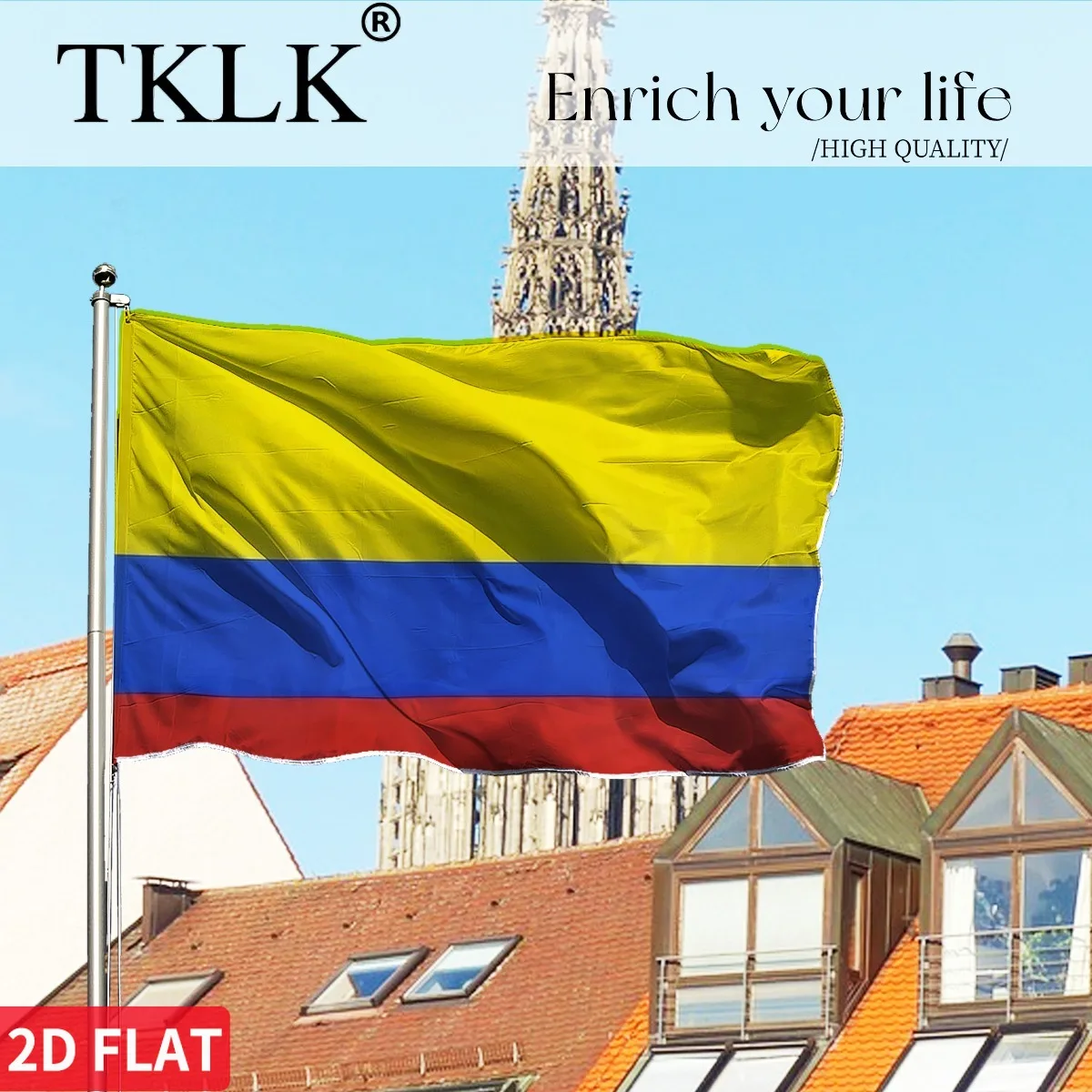 Columbia Flag ,60x90cm 90x150cm 2x3FT 3X5Ft Durable Country Flag Banner, Premium Polyester Vibrant Colors