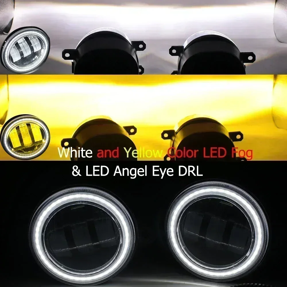 المصد الأمامي Led أضواء الضباب مع عدسة DRL لسوزوكي SX4 GY_ 2007-2012 سيارة PTF عيون الملاك خواتم النهار مصباح جيد الإضاءة الأمامية