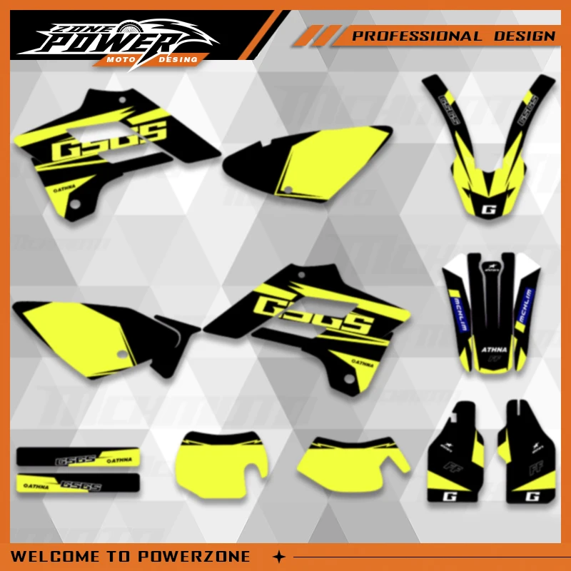 Powerzone Graphics Decals Stickers For GAS GAS GasGas EC 125 250 300 450 2002 2003 2004 2005 2006 Motorcycle Background Custom