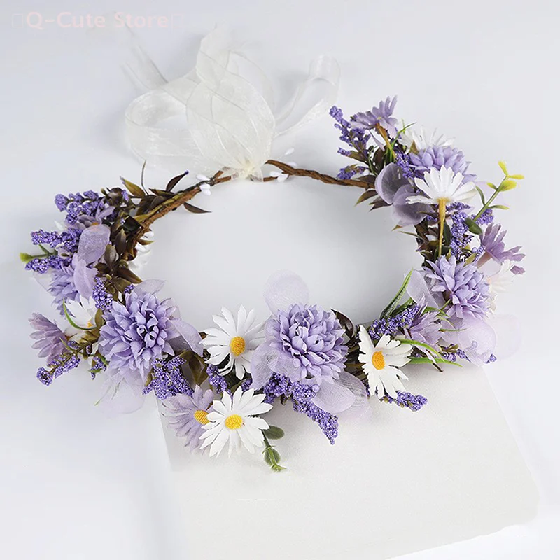 

Flower Wreaths Garland Crown Wedding Baroque Hairband Hair Girl Flower Crown