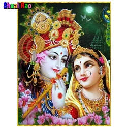 Hindu God Religious DIY Diamond Painting Lord Radha Krishna Buddha Diamond embroidery Mosaic Full Drill Cross Stitch home decor