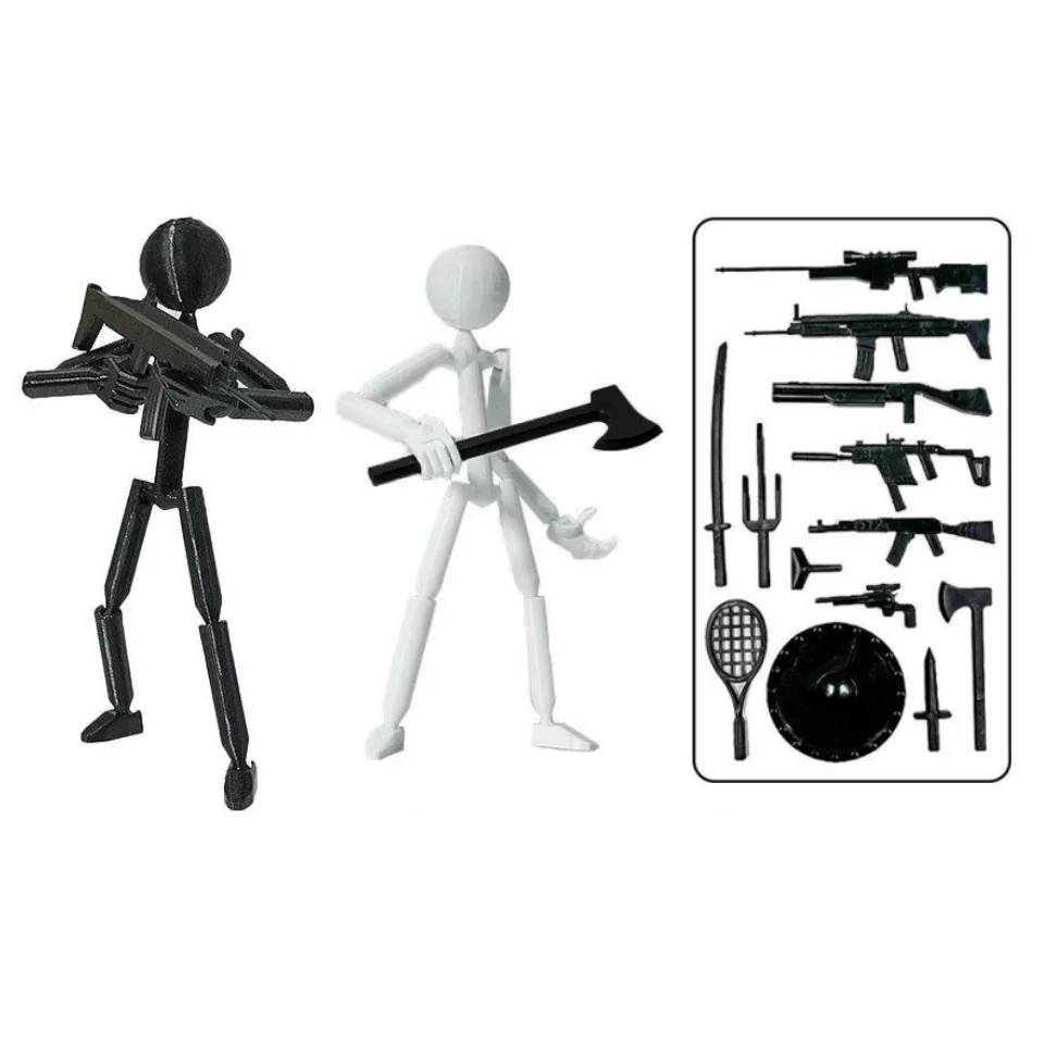 New Multi-Jointed Multi Joint Stickman Toy Movable 3D Printing 3D Printed Mannequin Novelty Action Figure Stickman Assembled