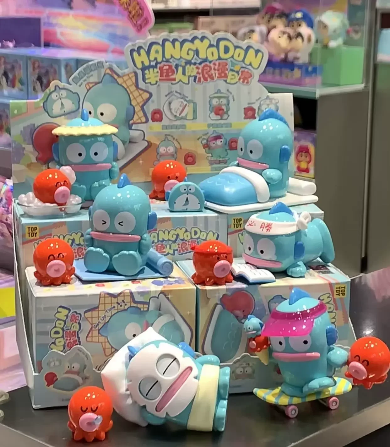 

Hangyodon романтическая серия на каждый день Аниме Фигурка модель Sanrio уродливая рыба Hanton Съемная ручная работа украшение игрушка подарок