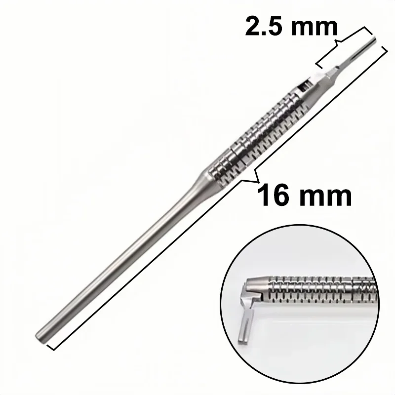 Dental Scalpel Handle Adjustable Surgical Operation Knife Handle Stainless steel Length 15cm 180 degree Rotation Oral implant