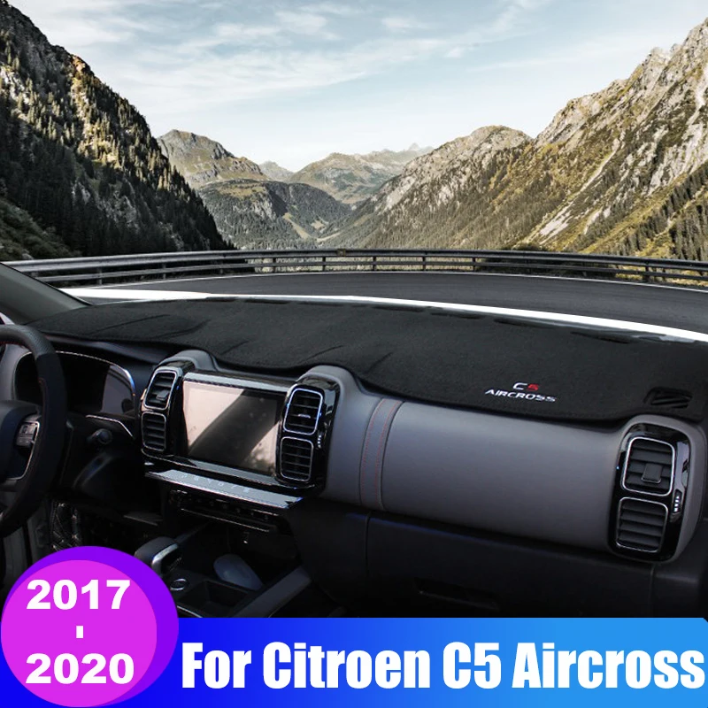 

For Citroen C5 Aircross 2017 2018 2019 2020 Car Dashboard Cover Avoid Light Pads Anti-UV Carpets Accessories