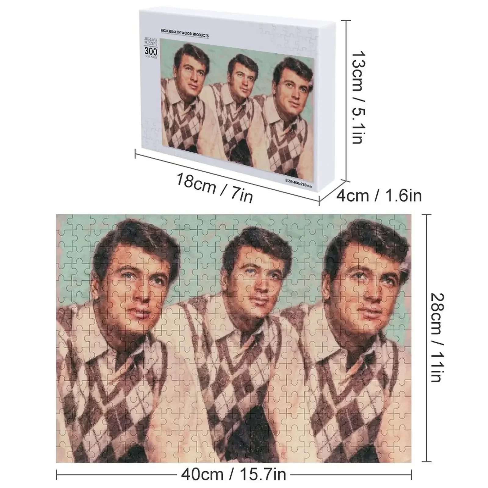 Rock Hudson Quebra-cabeça Foto Adulto Madeira Animais Quebra-cabeça