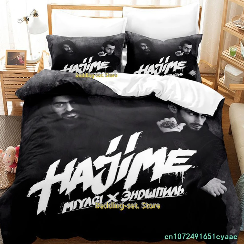 Hip Hop Hajime MiyaGi Andy Panda Bedding Set Cartoon Anime three-piece Set Adult Kid Bedroom Duvetcover Sets Personality