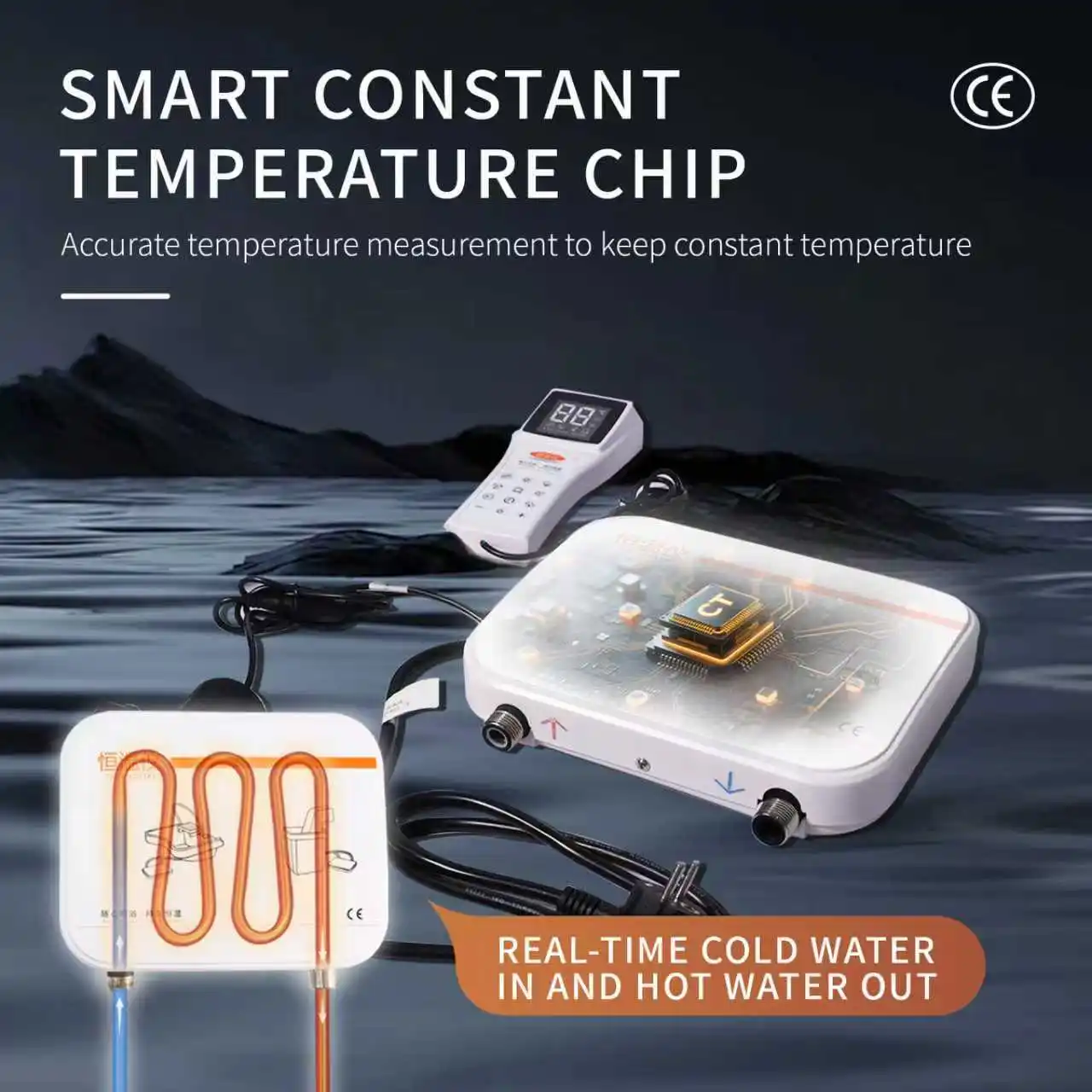 منفذ شلال سبا في صالونات التجميل مع نظام دوران المياه بدرجة حرارة ثابتة، إطار حوض استحمام سبا لحوض الشامبو #5