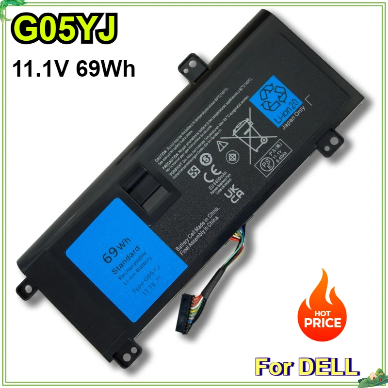 

NEW G05YJ Battery for DELL Alienware 14 A14 M14X R3 R4 Series P39G Alienware 14D-1528 GO5YJ Y3PN0 8X70T 69WH/58WH