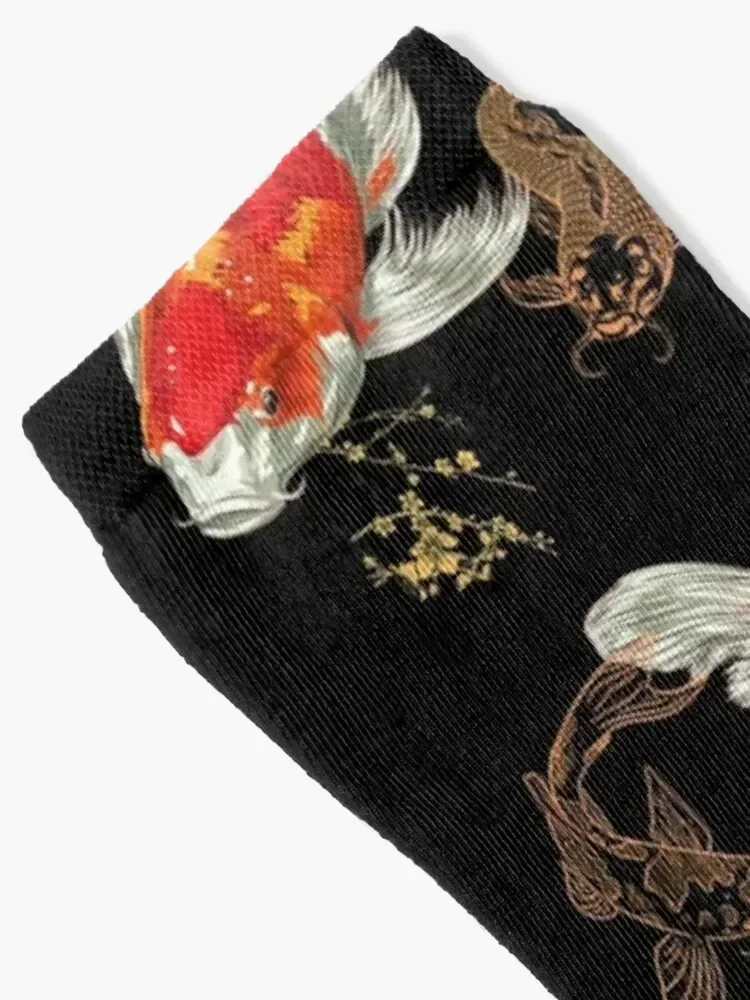 Beautiful Colorful Koi Fish Swimming Design Socks crazy anime sheer Thermal man winter Women Socks Men's