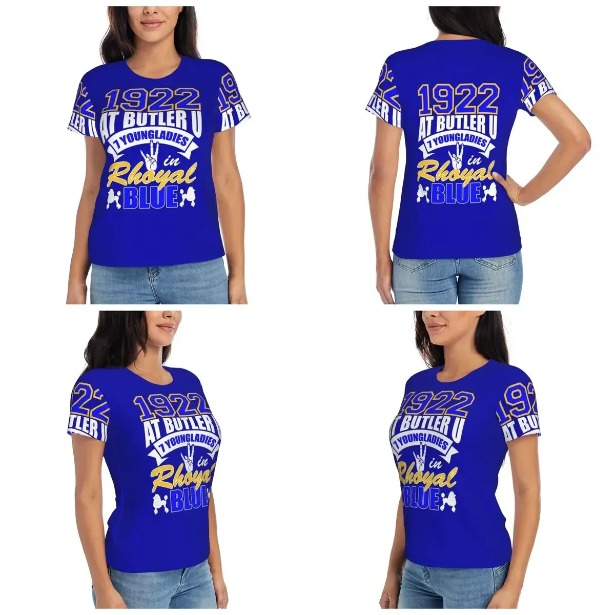 Sigma Gamma Rho At Butler U 7 Youngladies T-Shirt for Women Crew Neck Streetwear T Shirts Women's Tees Short Summer Clothes Tops