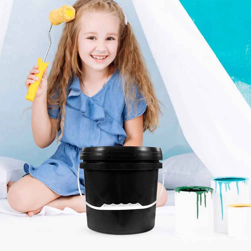 Food Grade Sealed Plastic Storage Bucket with Easy Carry Handle Wide Mouth Secure Lid for Painting Oil Paints DIY Home Workshop