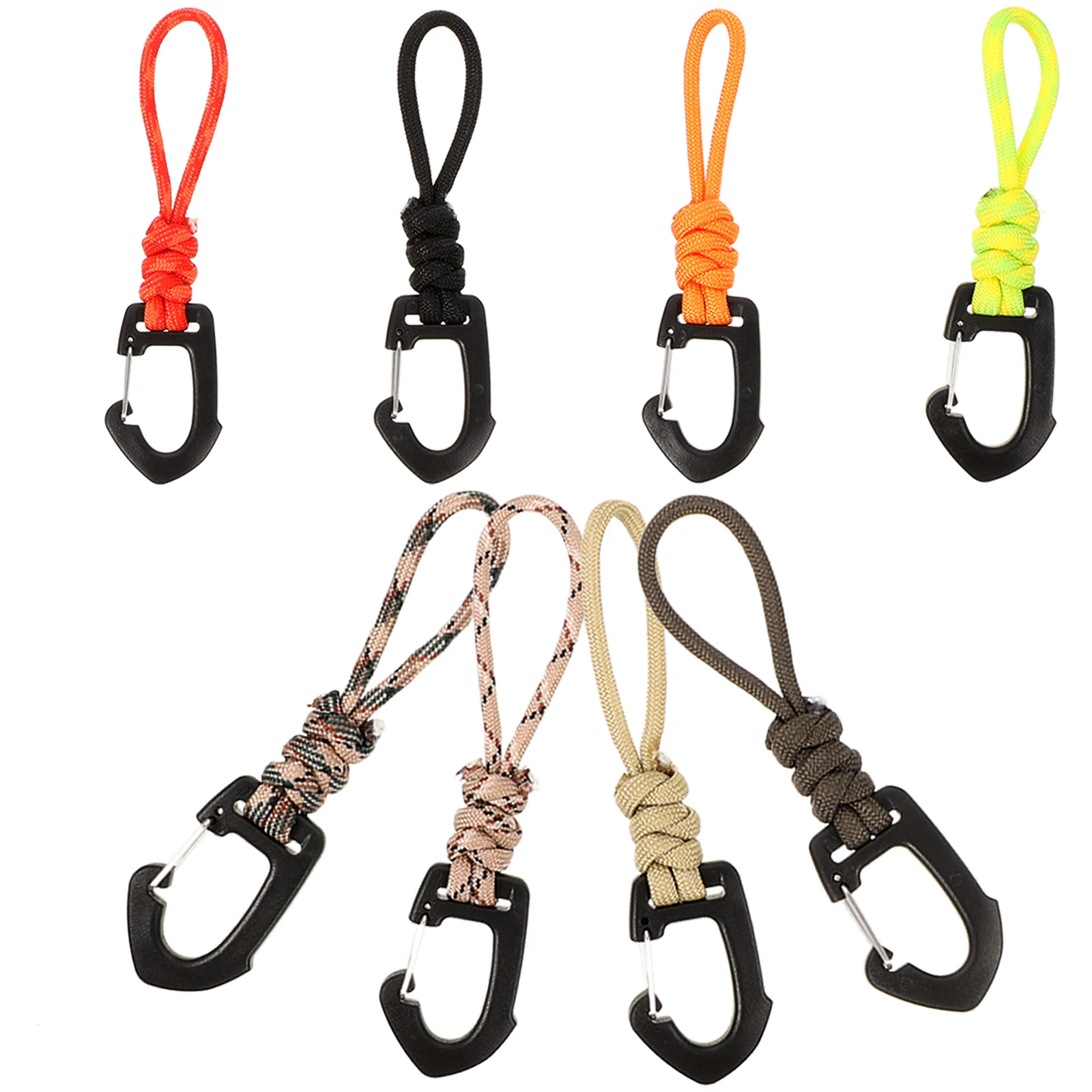 

8 Pcs Key Lanyard Camping Strap Hook Trekking Holder Cord with Carabiner Climbing Plastic Tool for Hiking