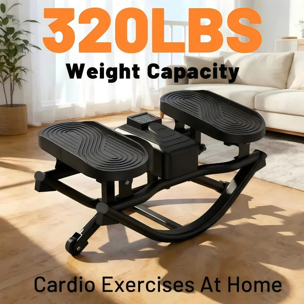 Rock Stepper Exercise At Home,Portable Rocking Stepper Side To Side,Low-Impact Design,Full Body Workout Stepper Exercise Machine