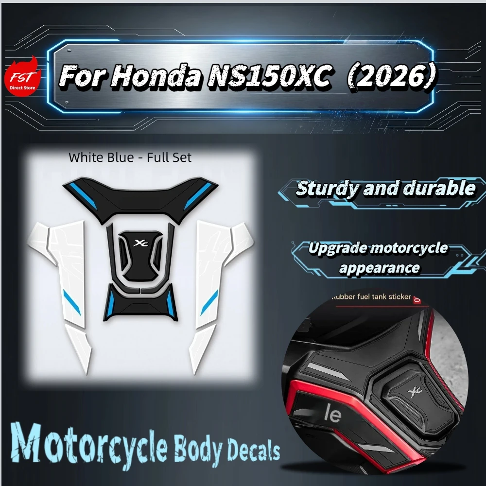 For Honda NS150XC 2026 Anti‑Slip Rubber Tank Decals Sun‑Proof Scratch‑Resistant Wear‑Resistant Body Stickers Mod Accessories