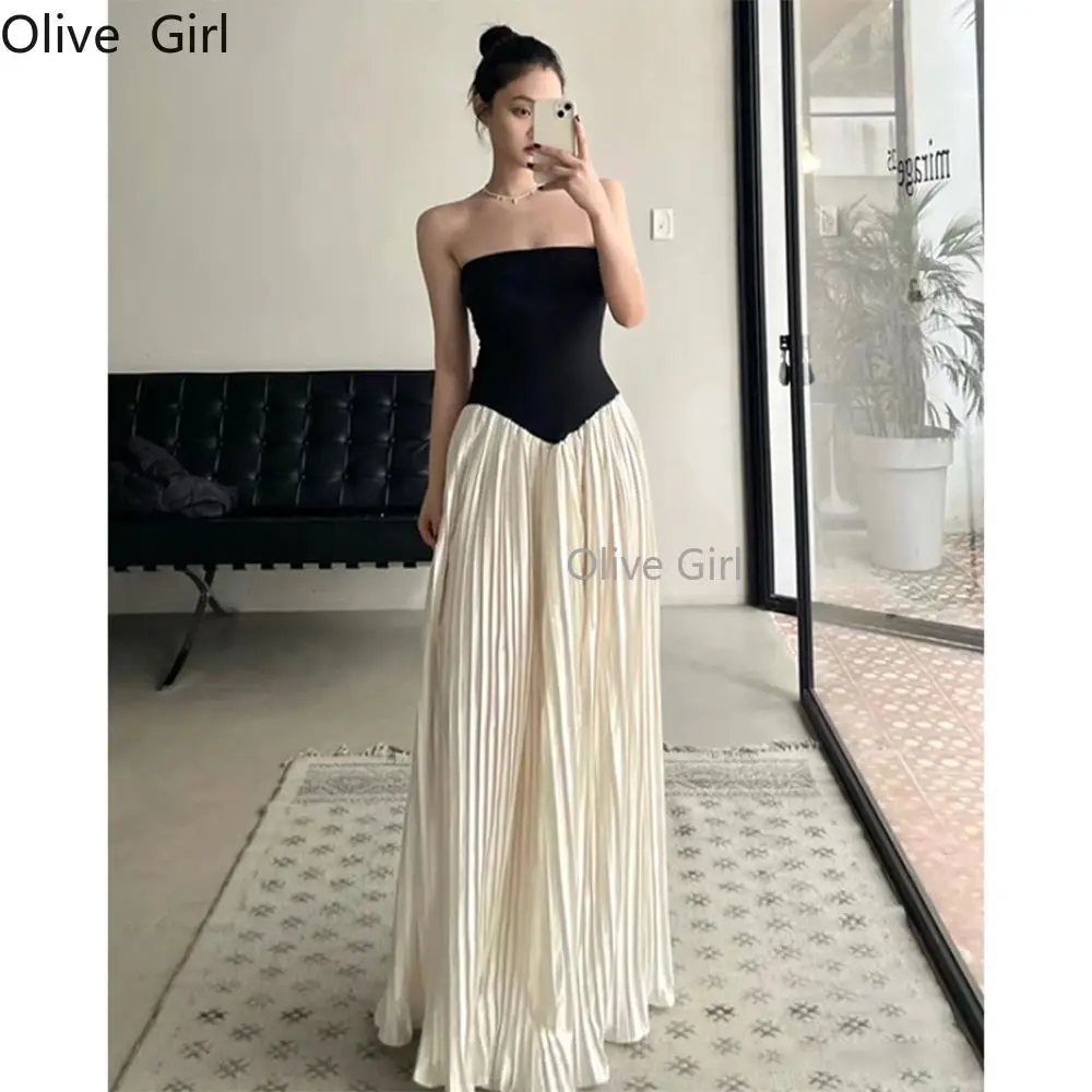 หนึ่งไหล่เซ็กซี่ชุดผู้หญิง Beach Party ฤดูใบไม้ผลิฤดูร้อนหรูหราชุดกระโปรงยาวสําหรับสตรี