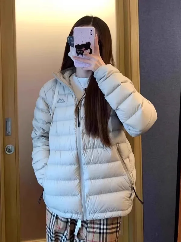 

Женское легкое пуховое хлопковое пальто Jaet Bread Sle, зимнее пальто, корейская версия, свободный крой, с капюшоном, на молнии, чистый цвет