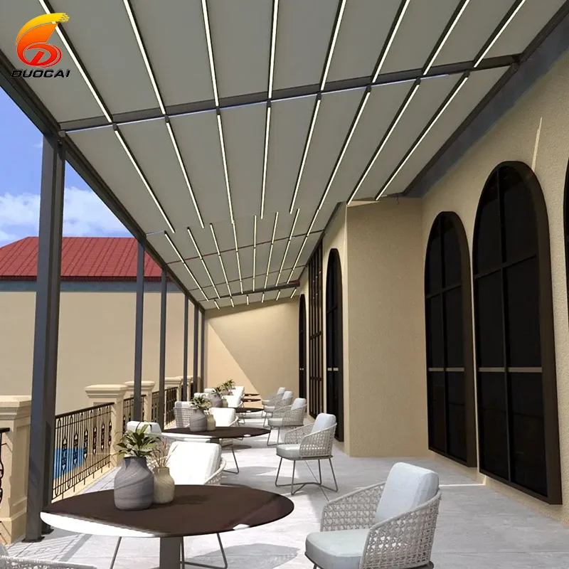 Luxury Aluminum Garden Pergola 3x4 Outdoor Electric Pergola Roof Waterproof Gazebo Windproof Design 4x4 Coated