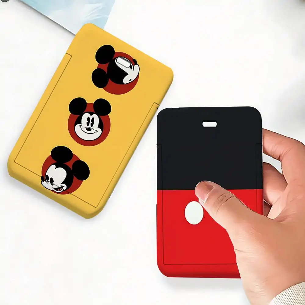M-Mickeys Mouses 1 Card Holder, Leather Card Storage Box, Key Chain, Access Tag Holder, ID Card Holder, Key Chain view 2