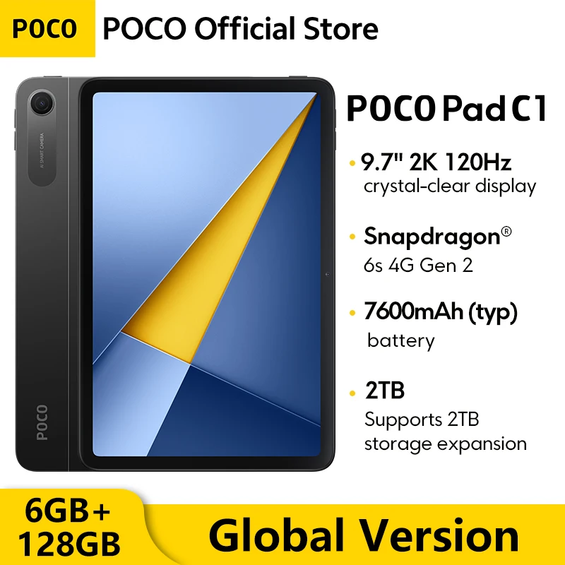 グローバル版 POCO Pad C1 タブレット Snapdragon搭載 ® 6s 4G Gen 2
