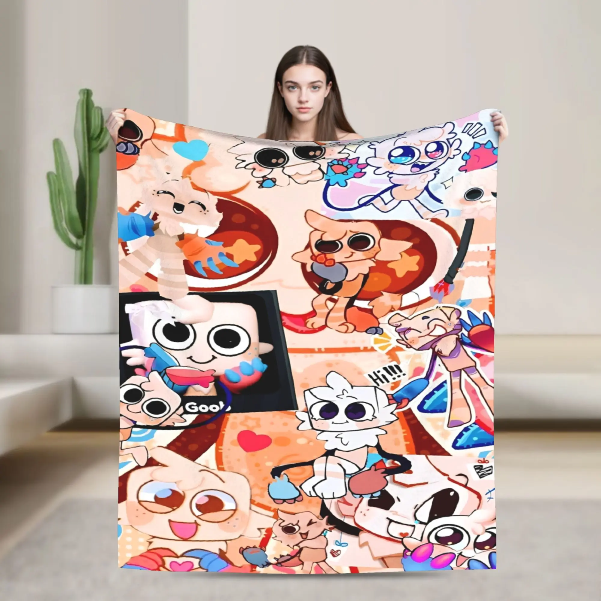 Dandys World Shelly Manta de lana de dibujos animados Novedad Mantas transpirables para colcha Primavera/otoño