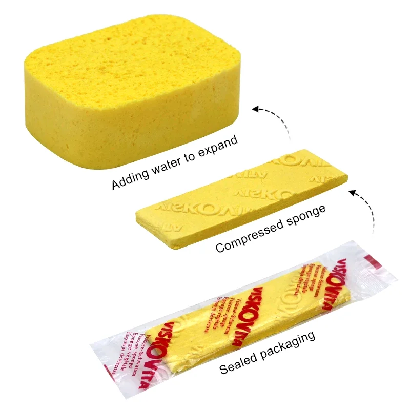 3pcs/5Pcs /1pcs Dental Absorbent Sponge Cleaner Viscose Sponges for Porcelain Enamel Powder Dentist Technicians Tools