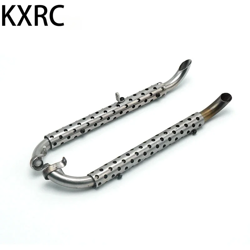 KXRC Metal Exhaust Pipe Decorate Modification Parts for 1/8 RC Crawler Car KM3 Short Truck Raptor F150 Upgrade Accessories