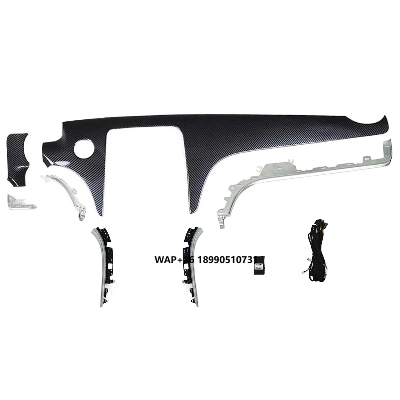 

Carbon Fiber Central Console Dashboard Trim Panel With Ambient Light for GLC-class (X254) 2023+