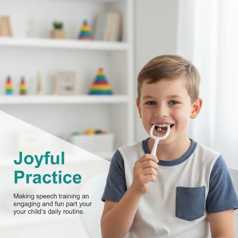 Kids Speech Therapy Oral Muscle Tool Tongue Training Exerciser for Home or School Language Practice