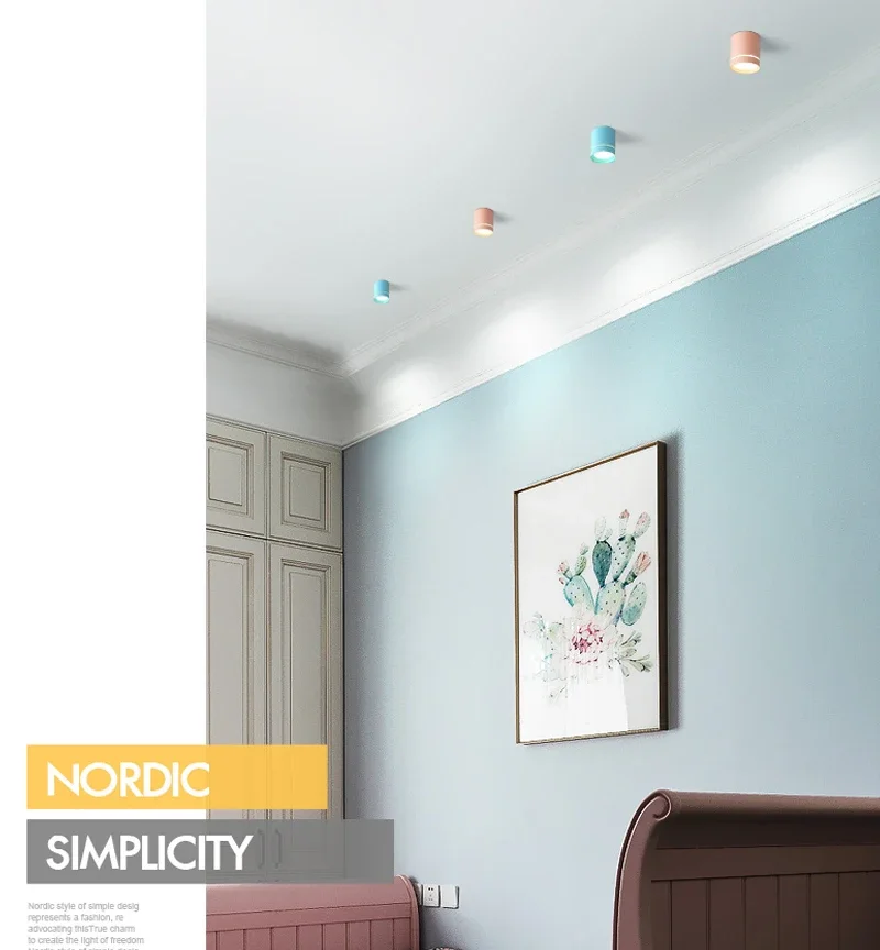 JOYINLED Surface Mounted Led Light 7W 9W 12W 15W Ceiling Lamp Colorful LED Downlight Cob Led Spot Light Ceiling Fixture Lighting