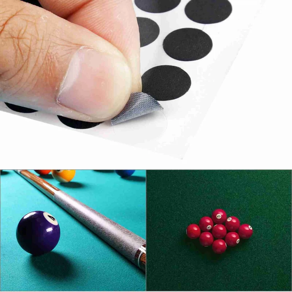 15PCS,100PCS Black Billiards Table Ball Point Sticker 10MM 35MM White Ball Locator Cloth Pool Table Marker Spots