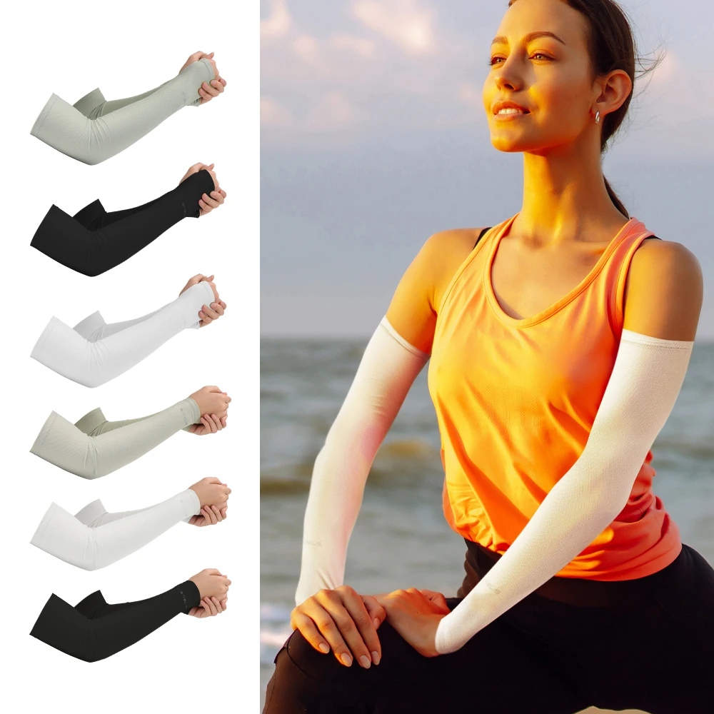 

WRELS Ice Silk Sports Arm Sleeves Cycling Sun UV Protection Outdoor Sports MTB Road Bike Sleeves Volleyball Running Unisex