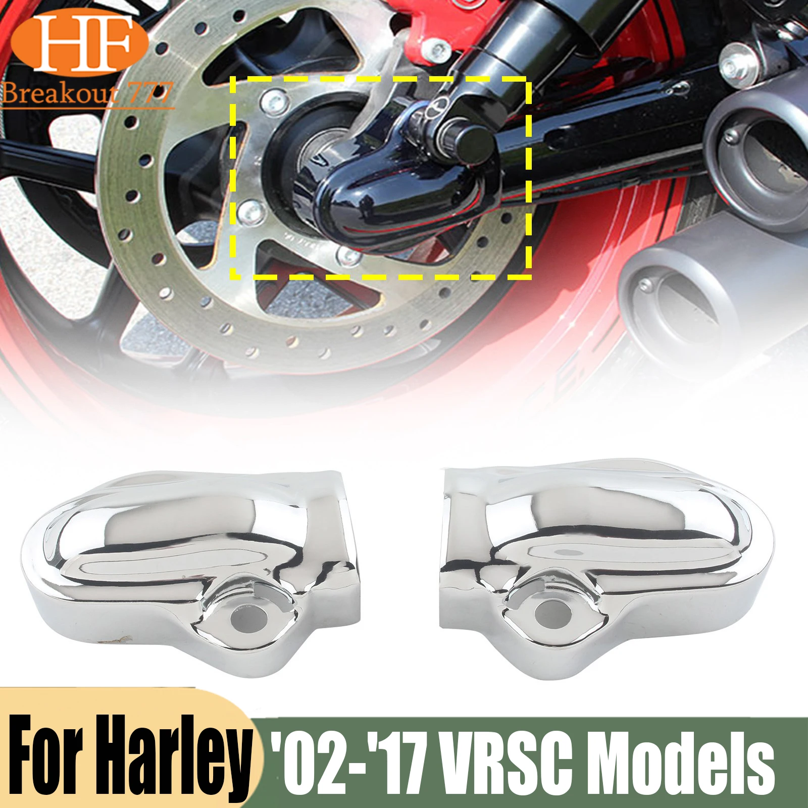 2Pcs Motorcycle Axle Cover Wheel Shaft Cap Side Protector Guard Bar Shield For Harley V-Rod Muscle VRSCF VRSCAW VRSCD