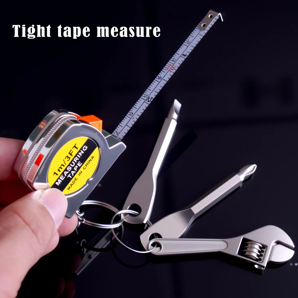 Measuring tool set suitable for handmade art production - with screwdriver and wrench repair function