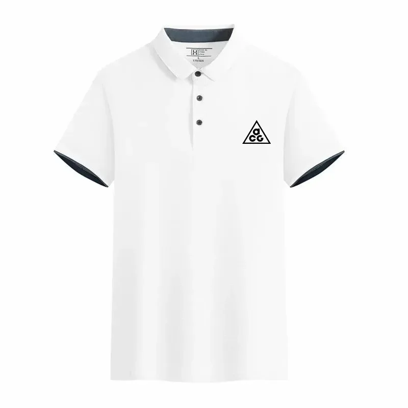 Polo de golf respirant à séchage rapide pour hommes, t-shirt décontracté à manches courtes, haut à la mode, été, nouveau, 2024