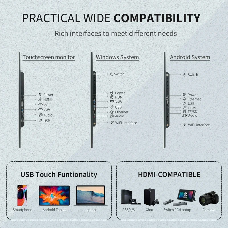 21.5 23.8 27 นิ้ว Touch Screen Monitor Pc Touchscreen Monitor อุตสาหกรรม Android Window 10 All In One Pc สําหรับ Commercial