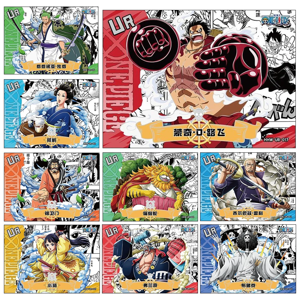 One Piece UR Zoro Yamato Vivi Nami Perona Luffy Franky Kaido Shanks Shattered Glass Flash Silver Collectible Card Holiday gift