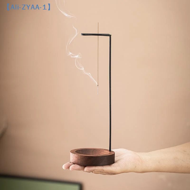 【ZYAA-1】1Pcs Upside Down Incense Burner Incense Stick Holder Wooden Anti-Ash Design Incense Stick Meditation Spa Room Home Decor