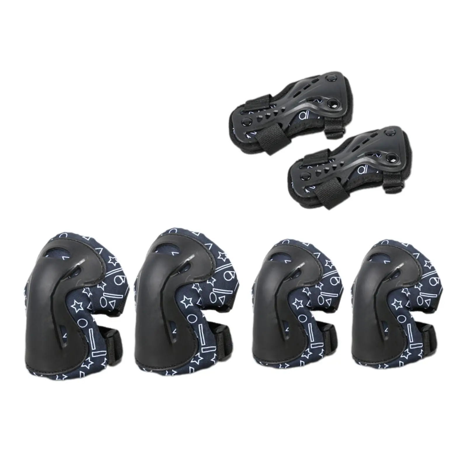 Lightweight Children Protective Gear Set with Knee Pads Elbow Pads Wrist Pads for Roller Skating Skateboarding Riding Scooter