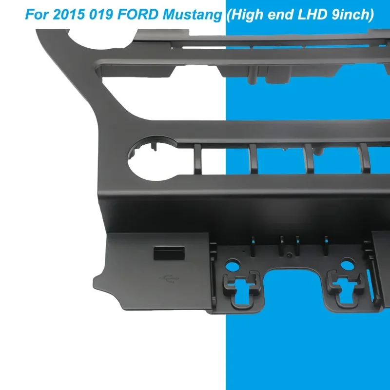 

For Ford Mustang 2015-2018 9 Inch Car Fascia Frame Adapter Canbus Box Android Radio Dash Fitting Panel Kit Face Plate