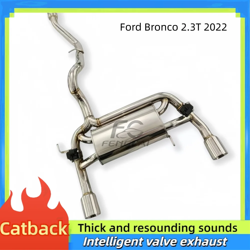 

High-performance Exhaust System Muffler for Ford Bronco 2.3T 2022 Stainless Steel with Valve-controlled Catback Exhaust Pipe