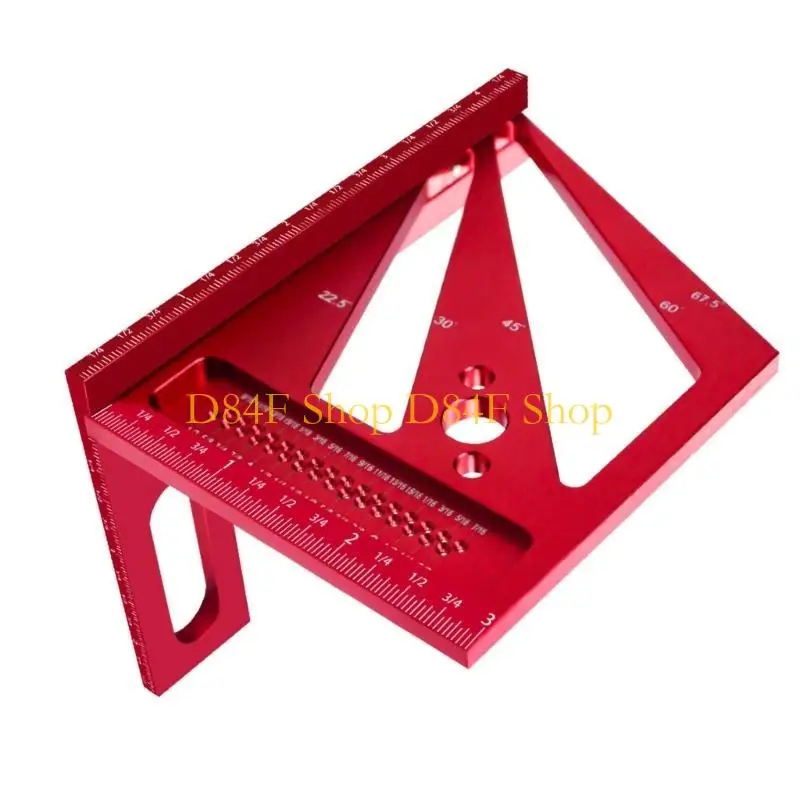 D84F Accurate Measurements Miter Triangle Ruler Woodworking Square Protractor 3D Multifunction Measuring Tool for Enthusiasts