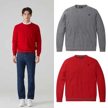 MUNSINGWEAR メンズ スポーツ プルオーバー 新しいスタイル 多用途 ファッション デザイン 高級感をお楽しみください シンプル スタイル ゴルフ ニット セーター