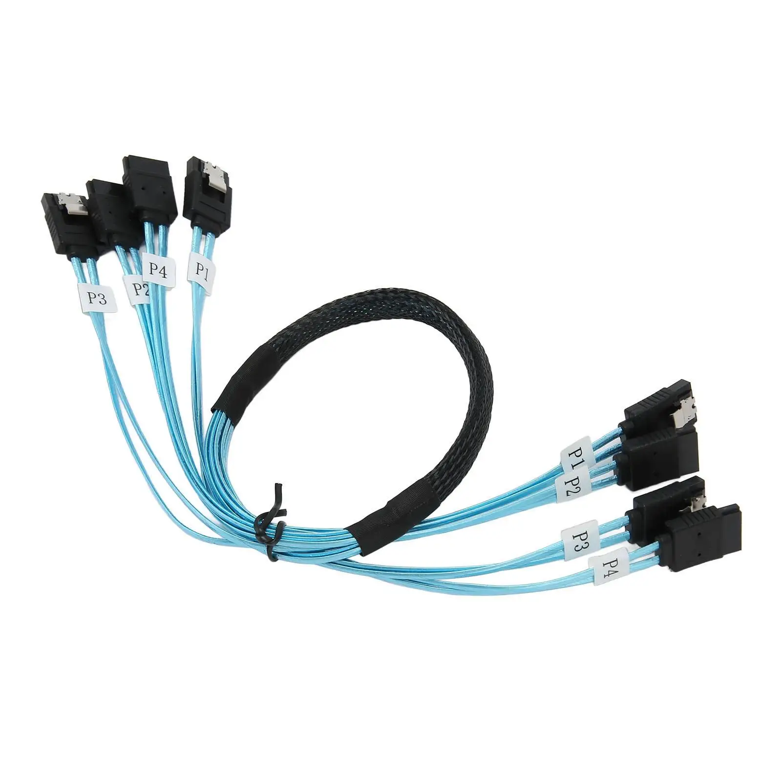 

MINI SAS to 4SATA Data Cable 1.6ft High Speed Connection for SSD and Hard Disk Server Storage