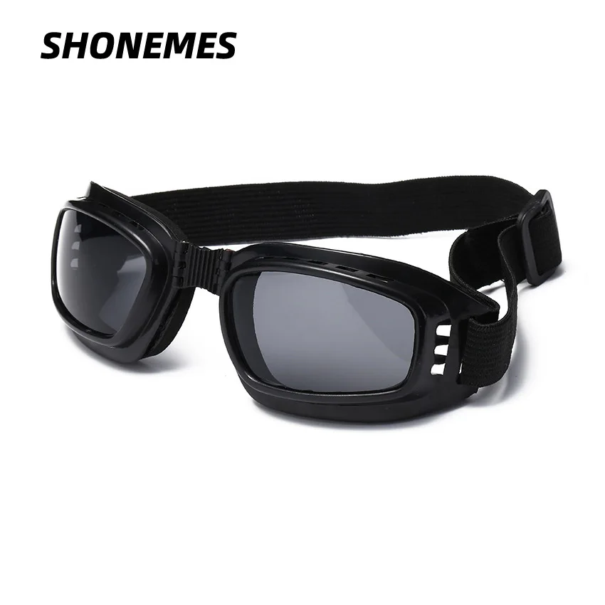 SHONEMES Fog Dust Splash Proof Protective Glasses Foldable Eyes Mask Sports Motorcycle Ski Adjustable Goggles for Men Women