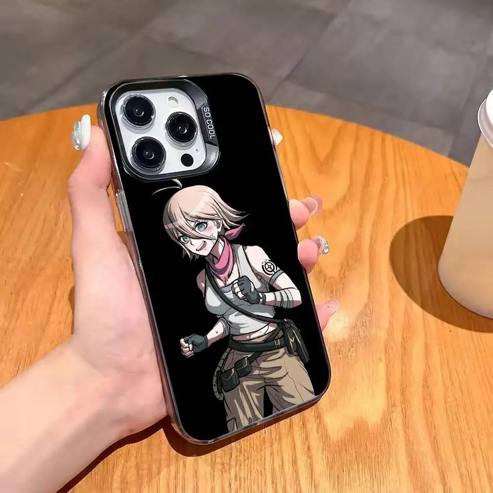 حافظة هاتف A-Adventure Game D-Danganronpa-ES لهاتف iPhone 17,16,15,14,13,12,11 Plus,Pro Max,XS,غطاء أسود فضي ملون