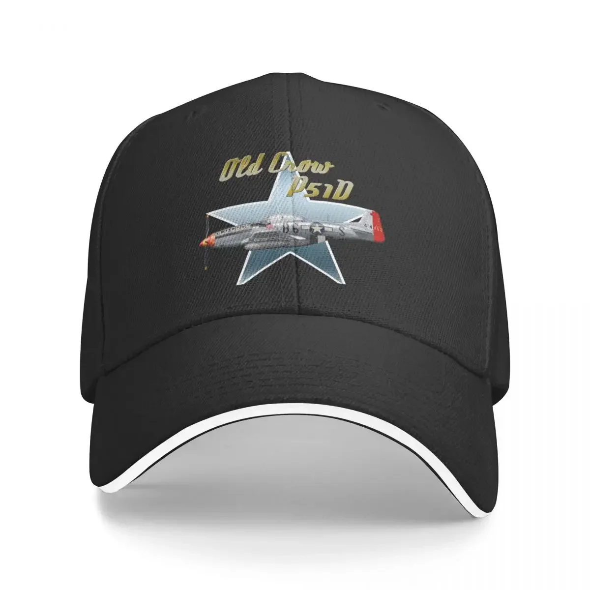 

P51D Old Crow Baseball Cap Fishing cap Funny hats For Man Women's