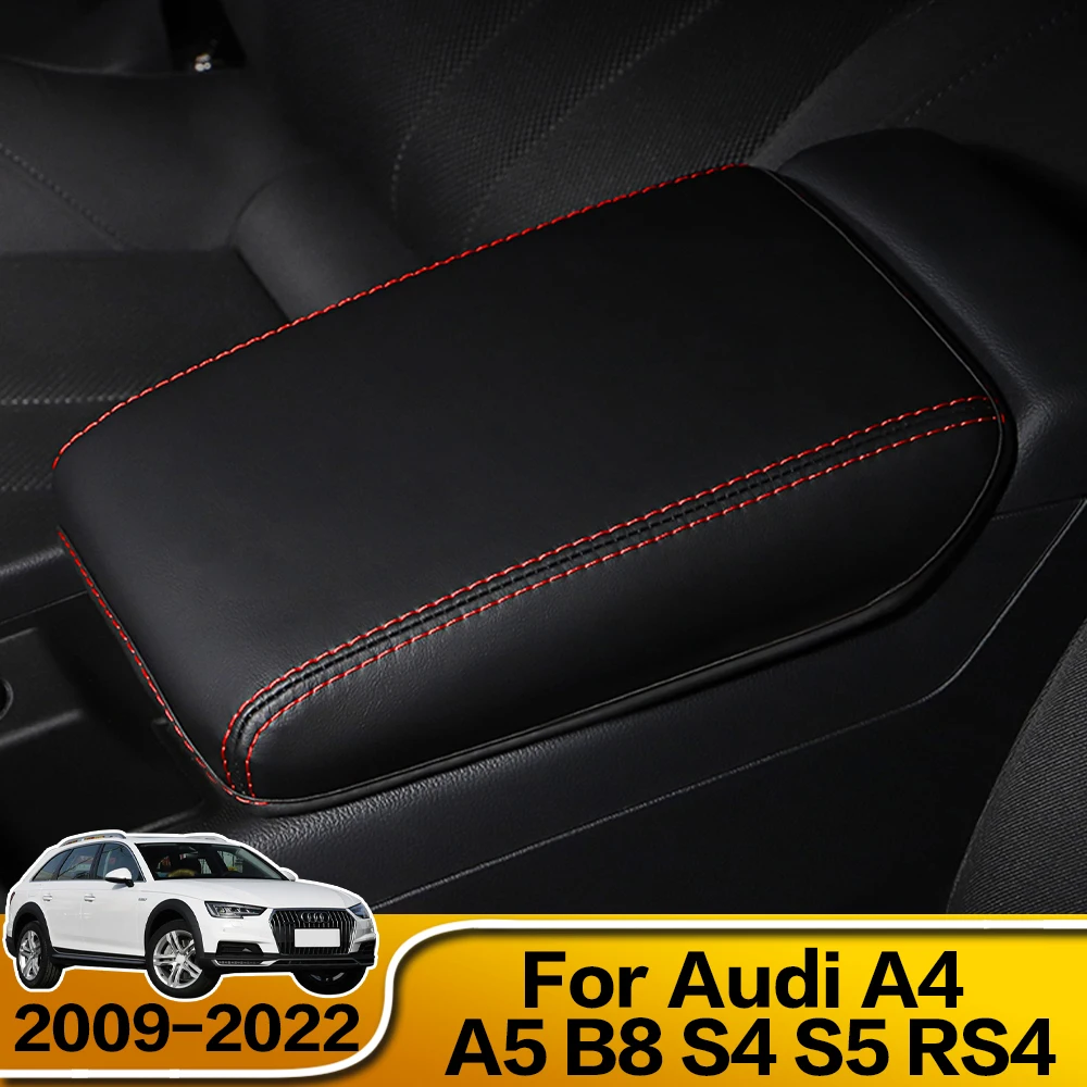 1PCS Car Decorative Interior Accessories Armrests Box Cover For Audi A4 A5 B8 B9 S4 S5 RS4 2009 - 2015 2016 2017 2018 2019 2022